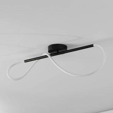 Alessio Contemporary Minimalist 360 Adjustable Silicone Neon Rope Dimmable Linear Integrated LED Flush Mount - JONATHAN Y